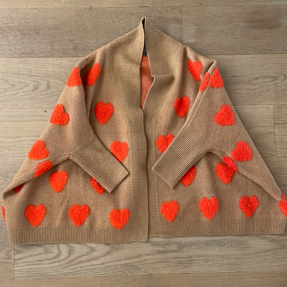 Oversize cardigan with hearts from Anthropologie